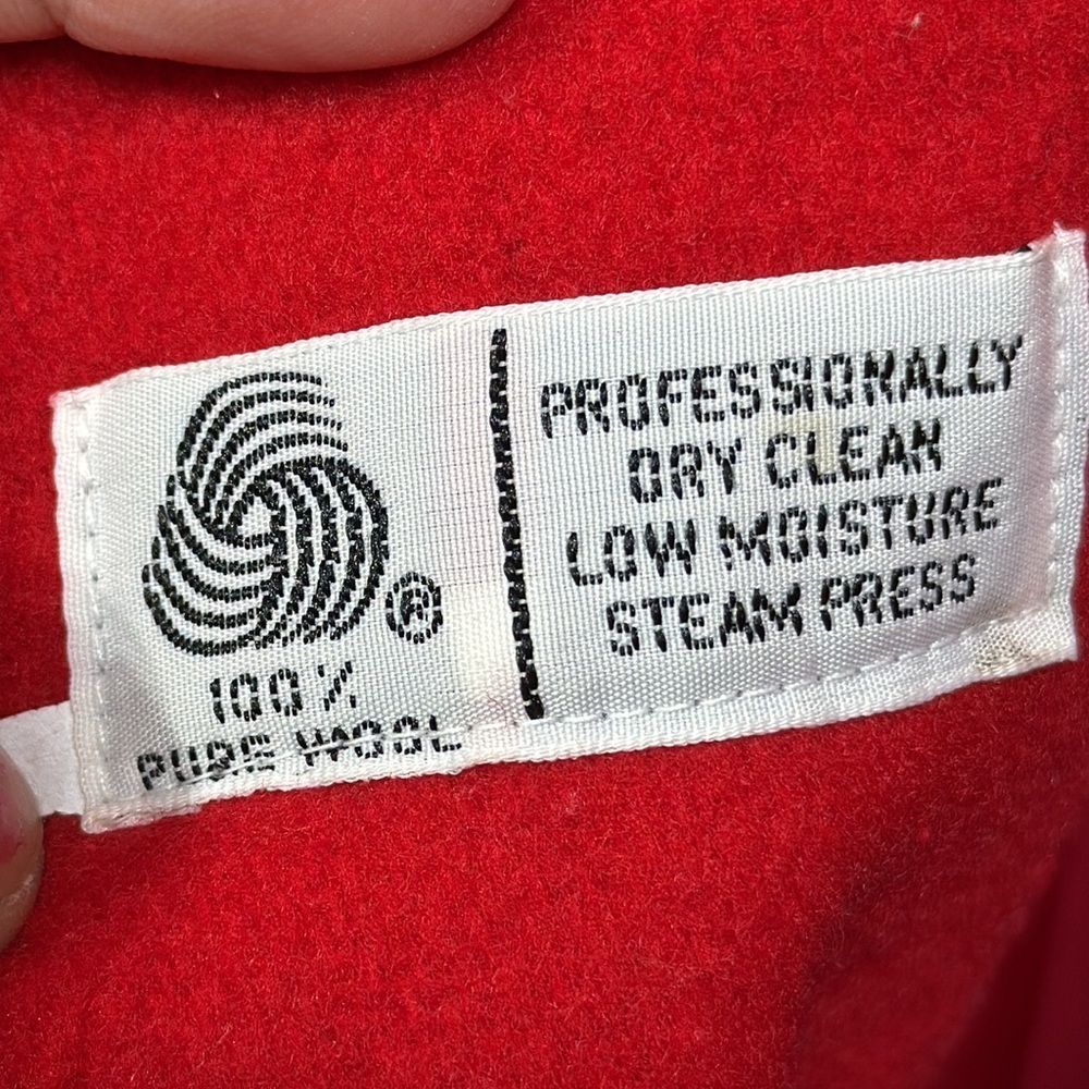 (N5) Vintage Trader Bay Red Wool Coat, Size 10 Pe… - image 8